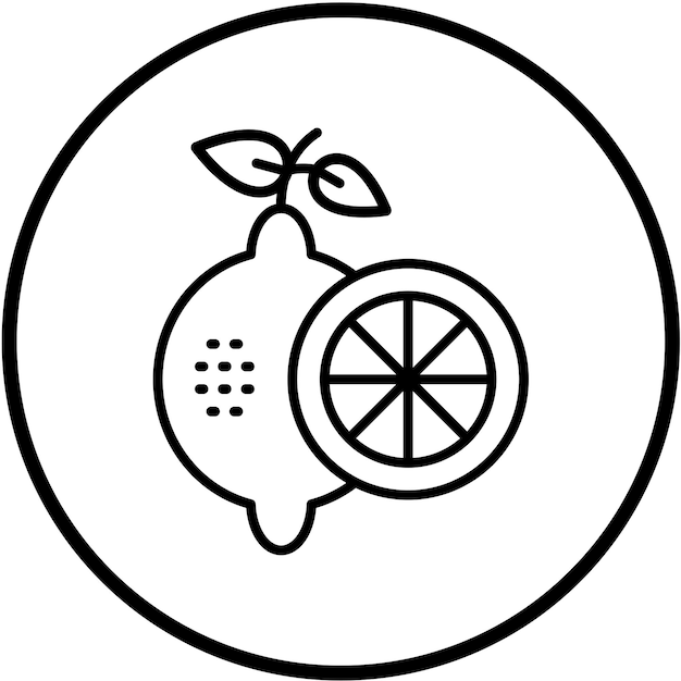 Vectorontwerp Lemon Icon Style