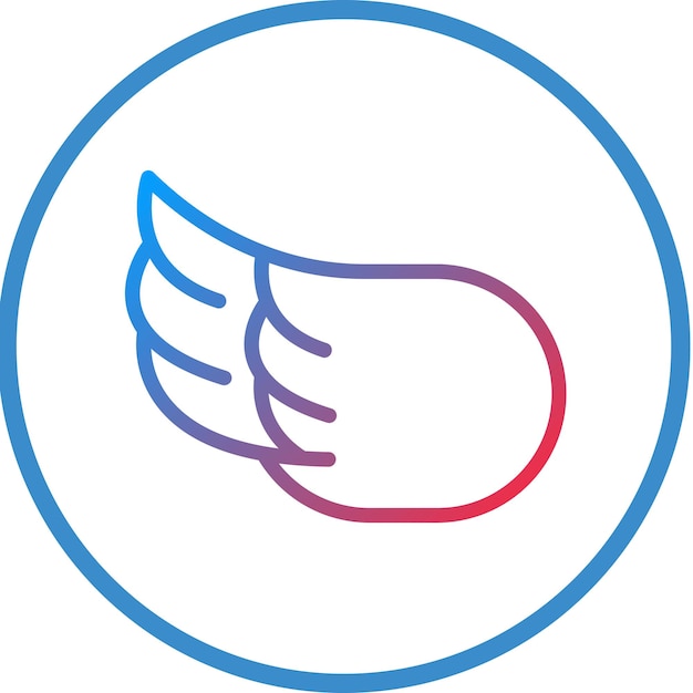 Vectorontwerp Links vleugel Icon Style