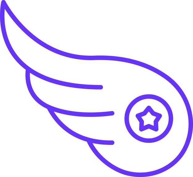 Vectorontwerp Links vleugel Icon Style