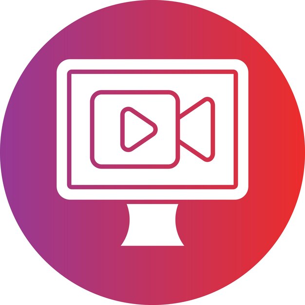 Vectorontwerp Live Stream Icon Stijl