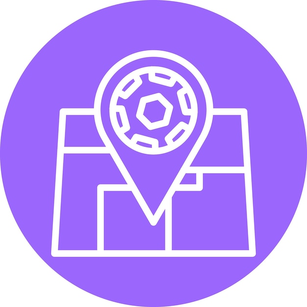 Vectorontwerp Locatie Pin Icon Stijl