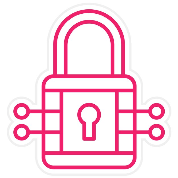 Vectorontwerp Lock Icon Style