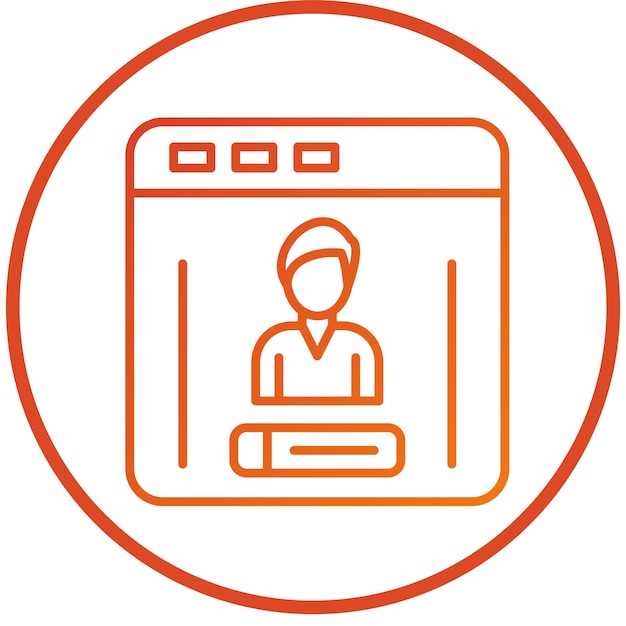 Vectorontwerp Login Icon Style