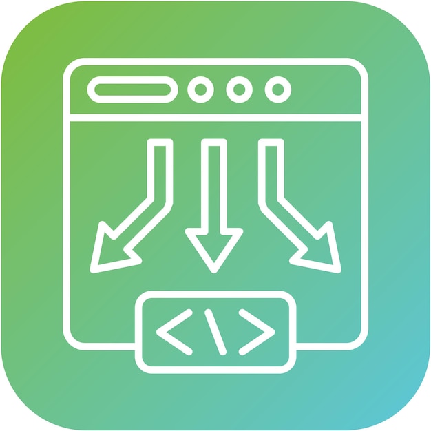 Vectorontwerp Low Code Icon Style
