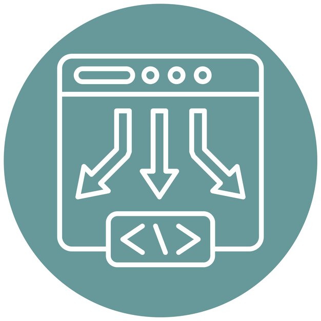 Vectorontwerp Low Code Icon Style