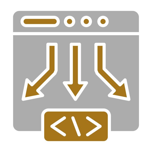 Vectorontwerp Low Code Icon Style