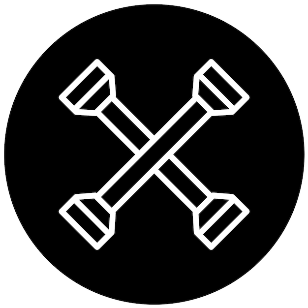 Vectorontwerp Lug Nut Socket Icon Style