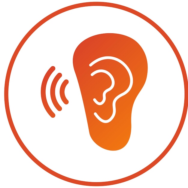 Vectorontwerp Luisteren Icon Stijl