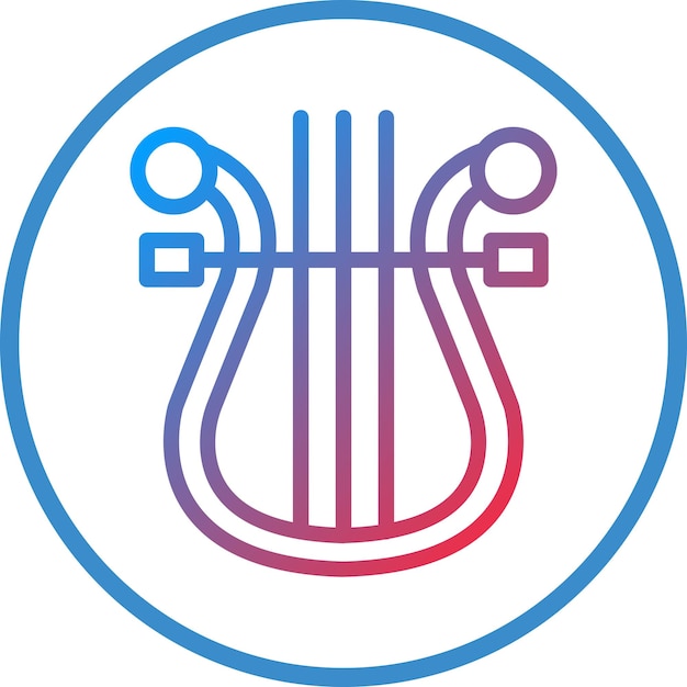 Vectorontwerp Lyre Icon Style