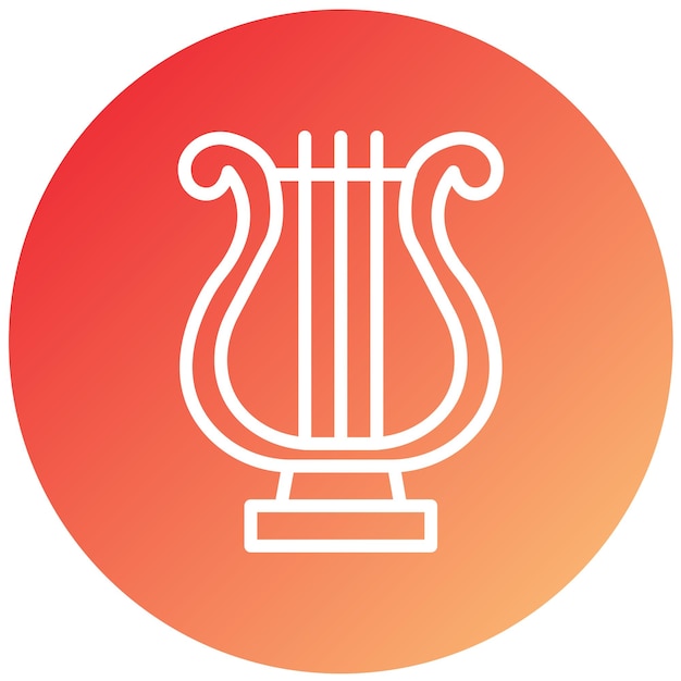 Vectorontwerp Lyre Icon Style