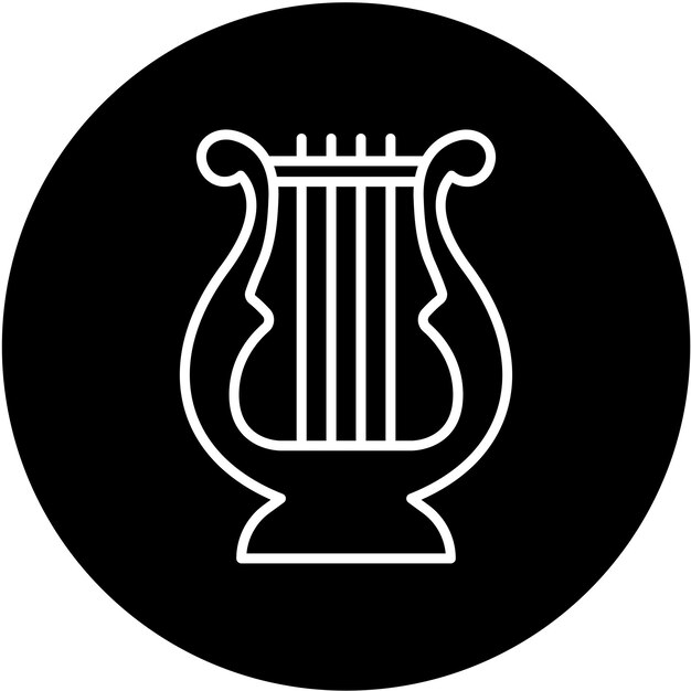 Vectorontwerp Lyre Icon Style