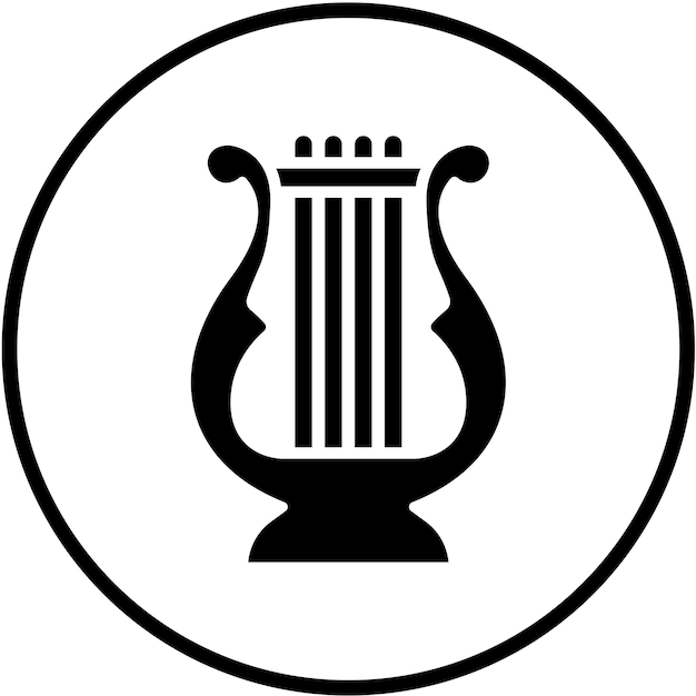 Vectorontwerp Lyre Icon Style