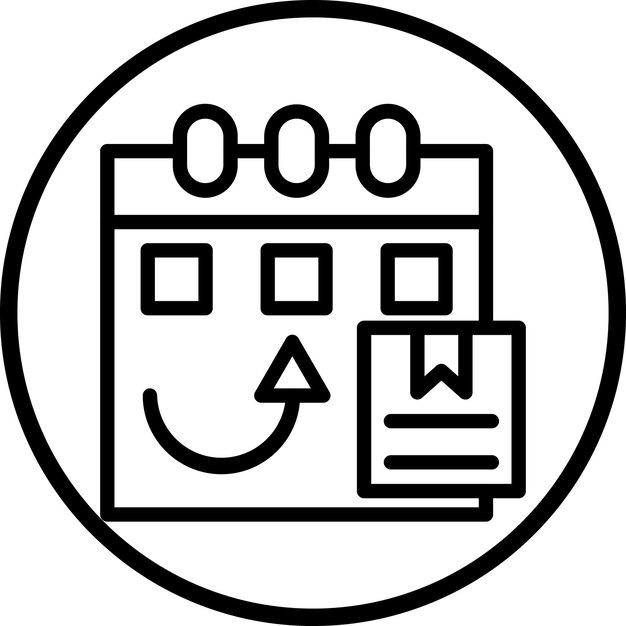 Vectorontwerp Maandelijkse levering Icon Style
