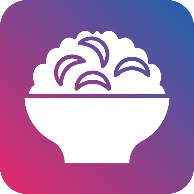 Vectorontwerp Mac N Cheese Icon Style