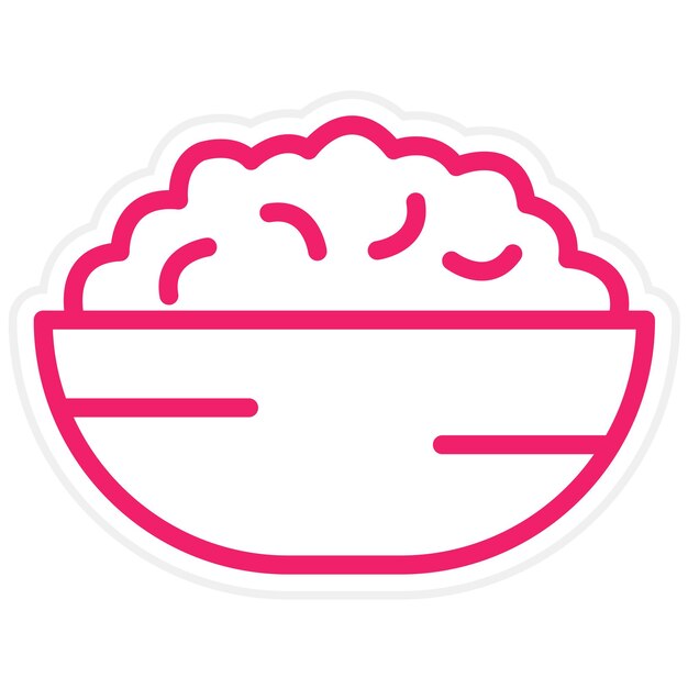 Vectorontwerp Mac N Cheese Icon Style