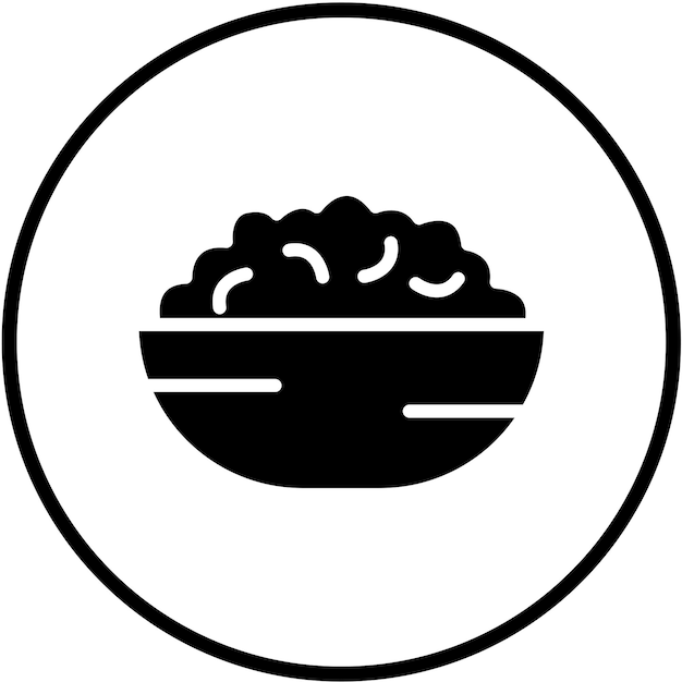 Vectorontwerp Mac N Cheese Icon Style