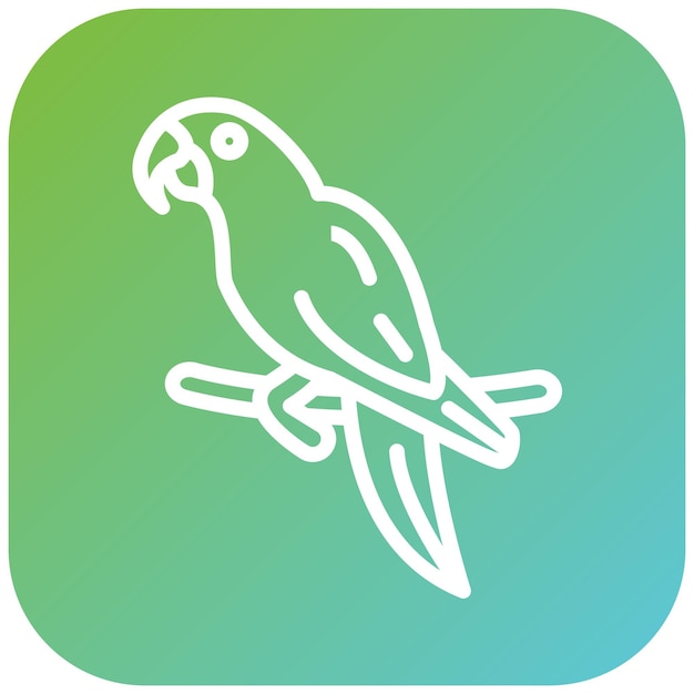 Vector vectorontwerp macaw parrot icon style