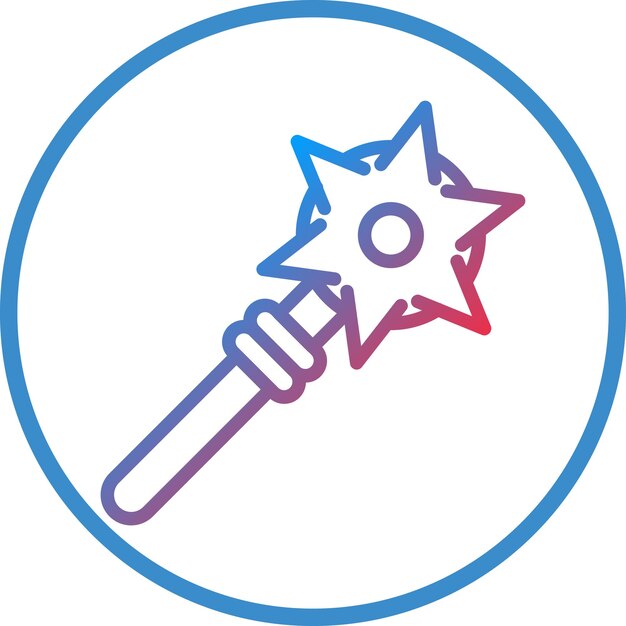 Vectorontwerp Mace Icon Style