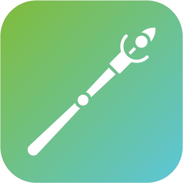 Vectorontwerp Mage Staff Icon Style