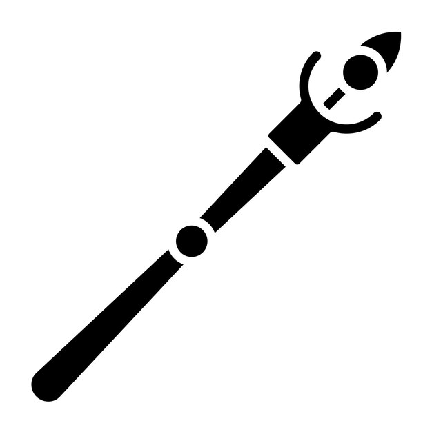 Vectorontwerp Mage Staff Icon Style