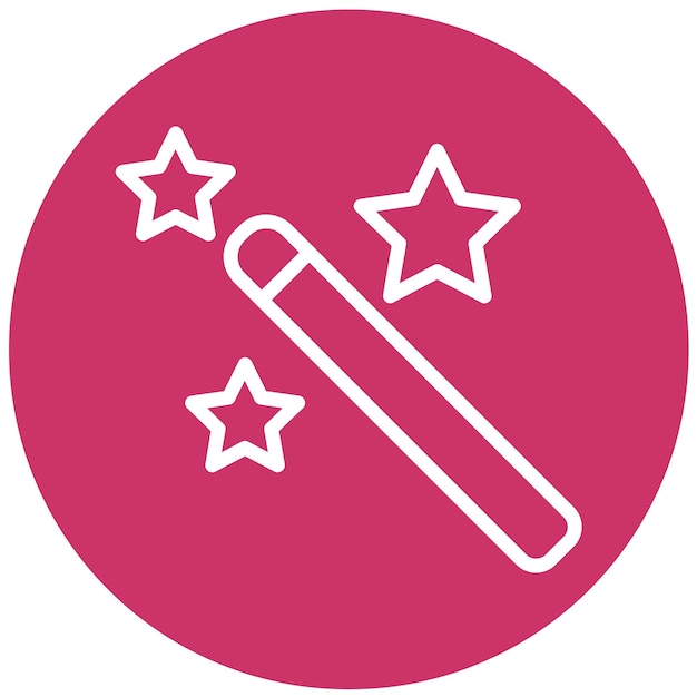 Vector vectorontwerp magic wand icon style