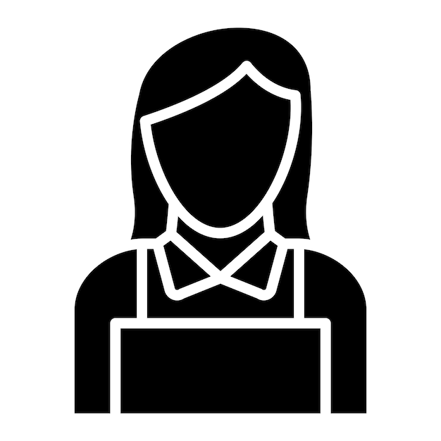 Vectorontwerp Maid Icon Style