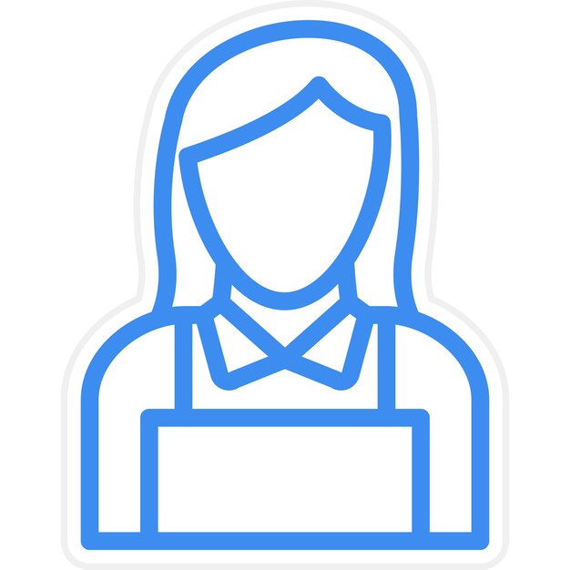 Vectorontwerp Maid Icon Style