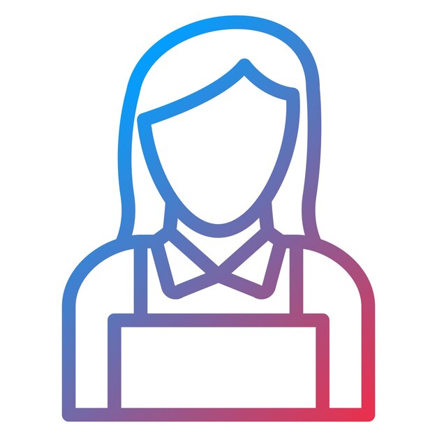 Vectorontwerp Maid Icon Style