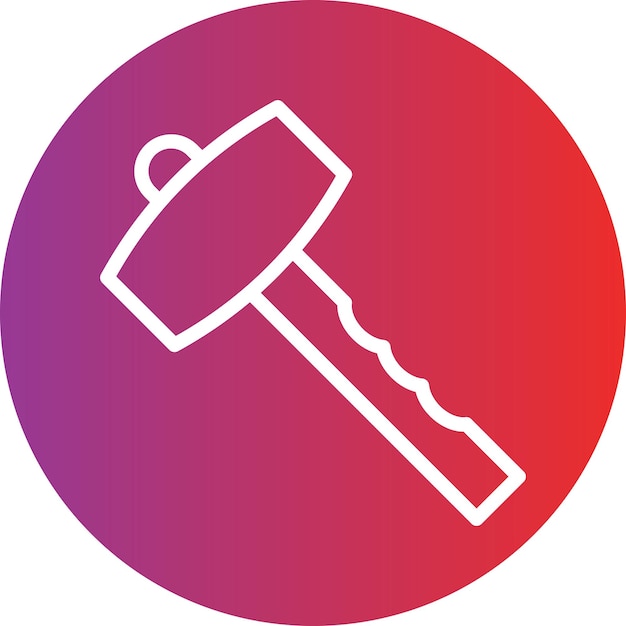 Vectorontwerp Mallet Icon Style