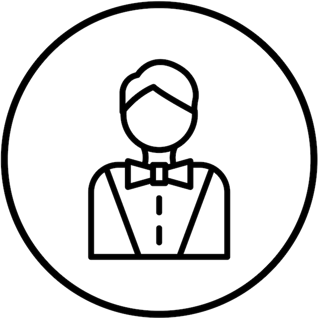 Vectorontwerp Mannelijke Croupier Icon Style