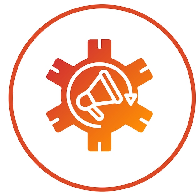 Vectorontwerp Marketing Automation Icon Stijl