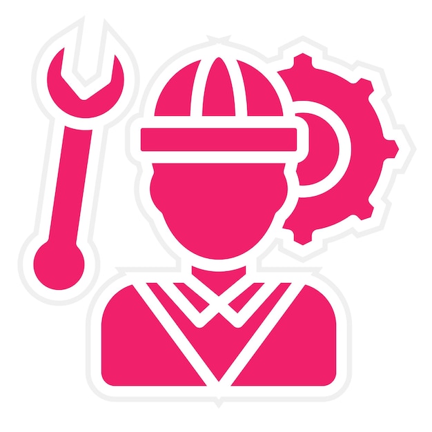 Vectorontwerp Mechanical Engineering Icon Style