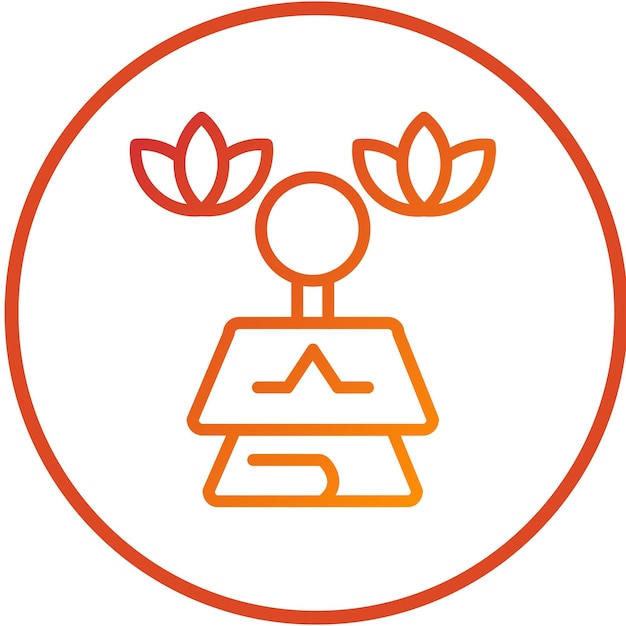 Vectorontwerp Meditatie Icon Stijl