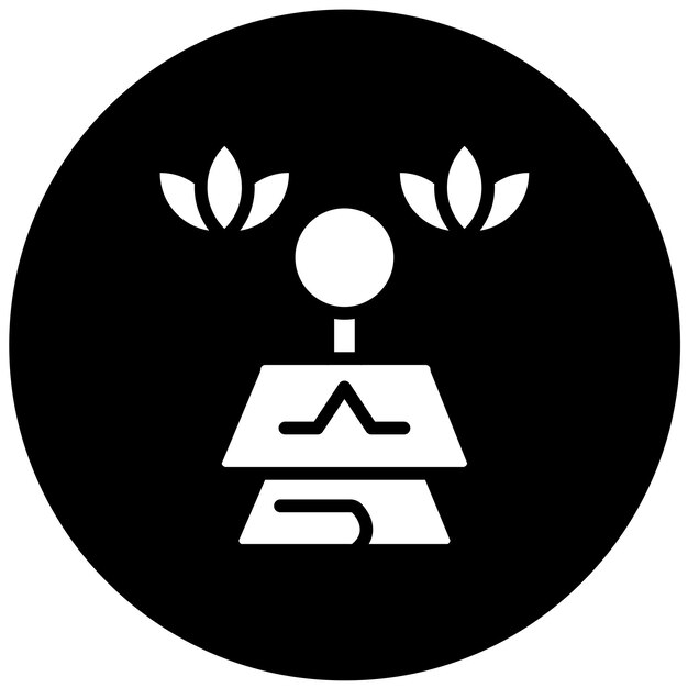 Vectorontwerp Meditatie Icon Stijl