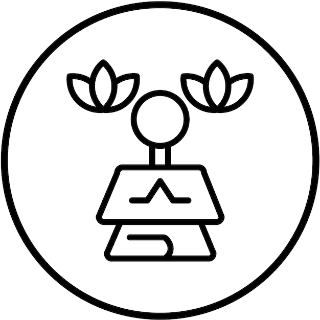 Vectorontwerp Meditatie Icon Stijl