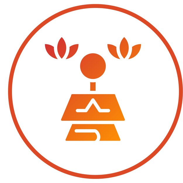 Vectorontwerp Meditatie Icon Stijl