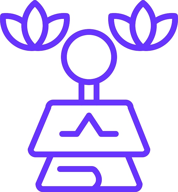 Vectorontwerp Meditatie Icon Stijl