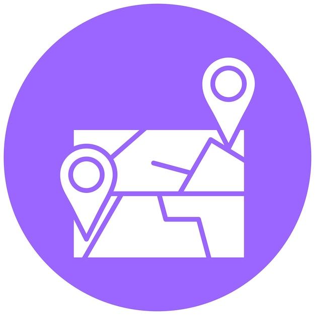 Vectorontwerp Meerdere bestemmingen Icon Style