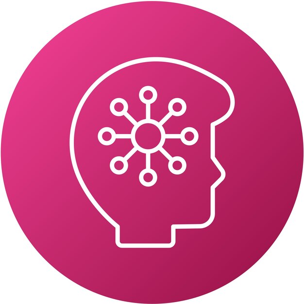 Vectorontwerp menselijke processor Icon Style