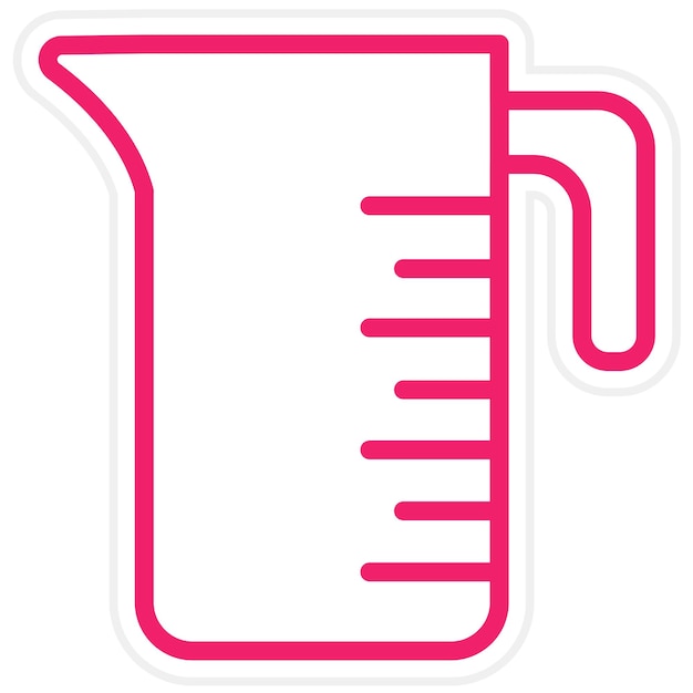 Vectorontwerp Meting Jar Icon Style
