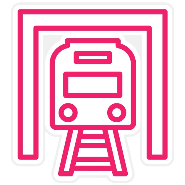 Vectorontwerp Metro Icon Style