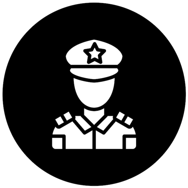 Vectorontwerp militaire officier Icon Style