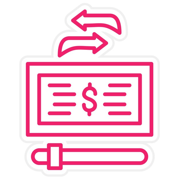 Vectorontwerp Minimum Transactie Bedrag Icon Stijl