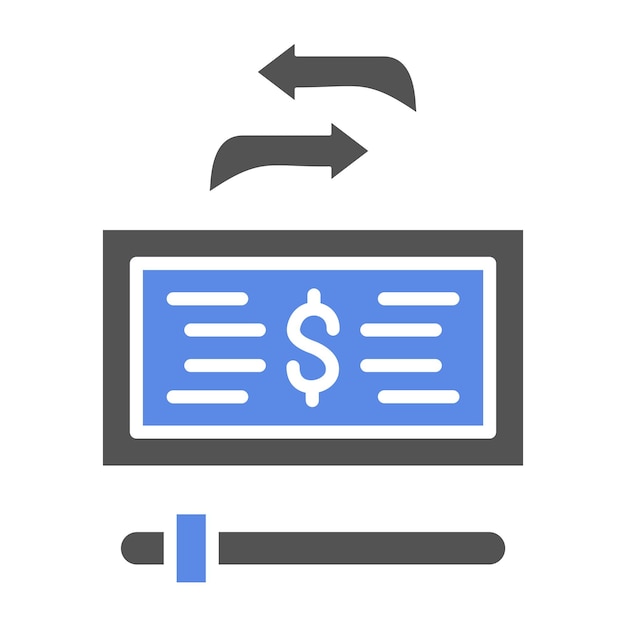 Vectorontwerp Minimum Transactie Bedrag Icon Stijl