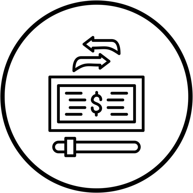 Vectorontwerp Minimum Transactie Bedrag Icon Stijl