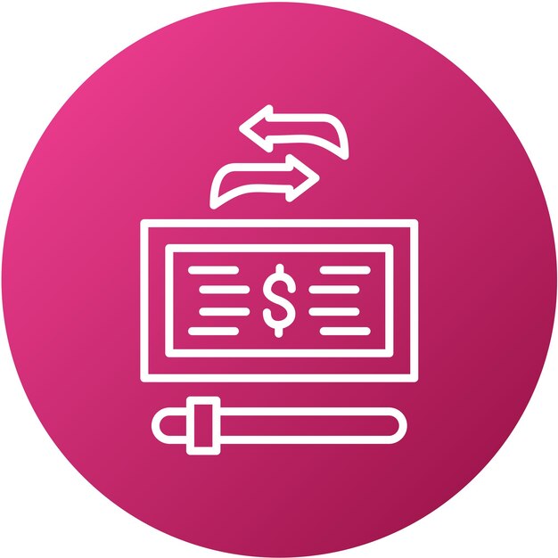 Vectorontwerp Minimum Transactie Bedrag Icon Stijl