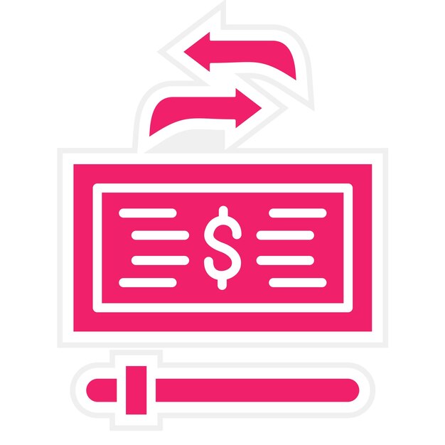 Vectorontwerp Minimum Transactie Bedrag Icon Stijl