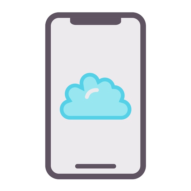 Vectorontwerp Mobile Cloud Icon Stijl