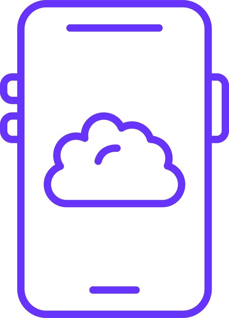 Vectorontwerp Mobile Cloud Icon Stijl