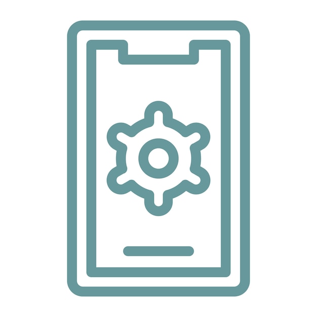 Vectorontwerp Mobile instellingen Icon stijl